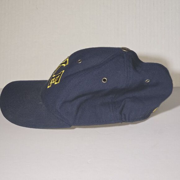 Nike Vintage 90s Nike Arch Spell Out Hat Blue & Yellow Adult S/M - Picture 2 of 7